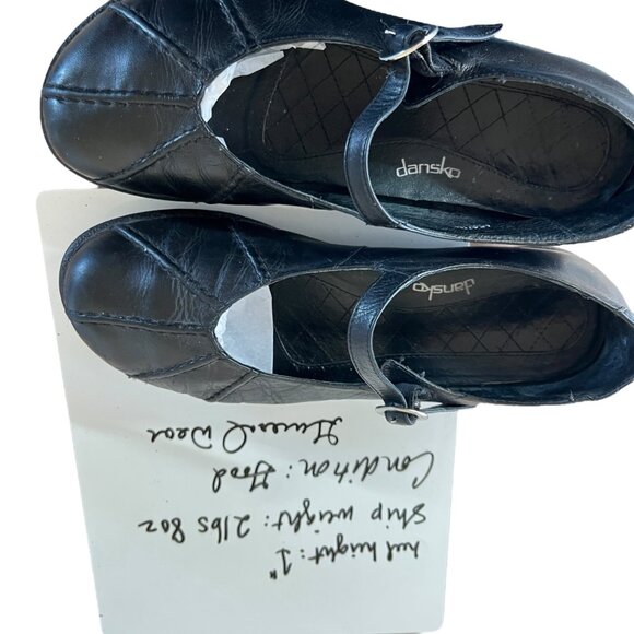Dansko Giselle Mary Jane Black Leather Shoes Size 40 10 - Picture 10 of 10